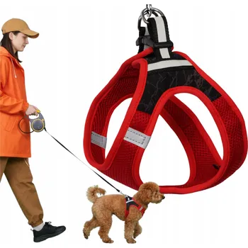 Postroj pro psa POSTROJE PRO PSA BEZ TLAČENÍ MALÉHO PEJSKA REFLEXNÍ KOMFORTNÍ POHODLNÉ vel. L