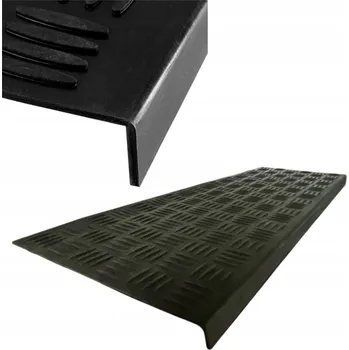 Rohožka 5x PROTISKLUZOVÁ GUMOVÁ ROHOŽKA NA SCHODY ČERNÁ VENKOVNÍ