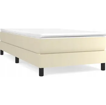 Postel Rám postele krémový z umělé kůže 203 x 80 x 25 cm