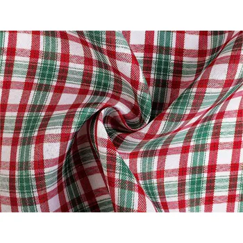 Vánoční dekorační metráž káro s lurexem