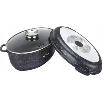 Pánev Pekáč Zilner nepřilnavý černý 8,0 l 38,0 cm s víkem
