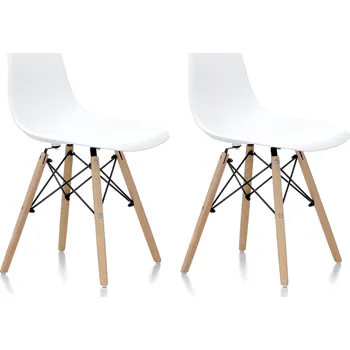 Aga 2x Jídelní židle Bílá