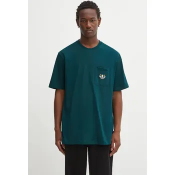 Bavlněné tričko adidas Originals Mg Lo Ss T, XXL, zelená, 79X