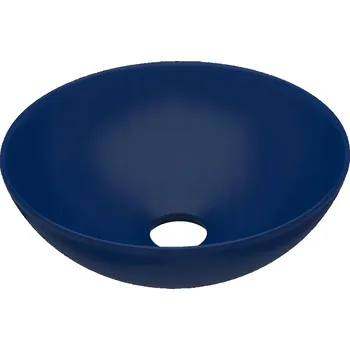 Umyvadlo Kulaté umyvadlo na desku matná keramika tmavě modrá 280x100 mm