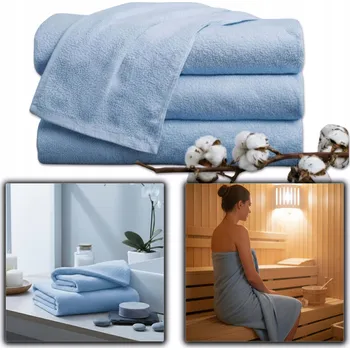 Prostěradlo Ručník do sauny 140 x 70 cm modrý