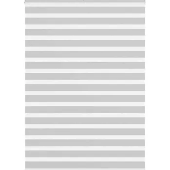 vidaXL Zebra roleta 165x230 cm šířka látky 160,9 cm polyester [4014820] Barva: světle šedá