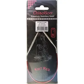 Jehlice ChiaoGoo Knit Red ergonomické fixní kruhové jehlice 30 Cm 4,5mm (ChiaoGoo SS Knit RED™ Circulars - 12" 30 cm 4,5mm)