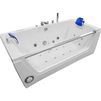 Vana Aplomo Malia 176x85 volně stojící hydromasážní vana, modrá, MO-0054M