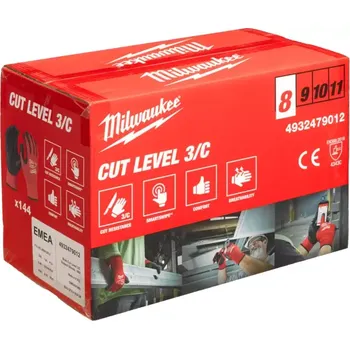 Pracovní rukavice Pracovní rukavice Milwaukee CUT, ochrana proti proříznutí C, velikost 8 (M), 144 párů, 4932479012
