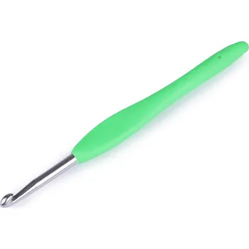 Nástroj na niť a příze Háček na háčkování se silikonovou rukojetí vel. 3; 3,5; 4; 5; 5,5, střední, 4 (5 mm) náhodná barva