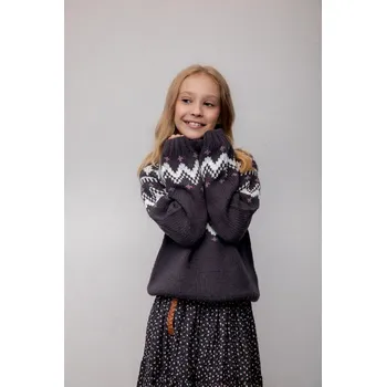 Dívčí svetr Dětský svetr Coccodrillo ZC5172501WGJ černá 99X, vel. 146