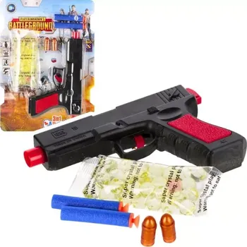Dětská zbraň Pistole 3v1 na vodní, přísavkové a měkké náboje