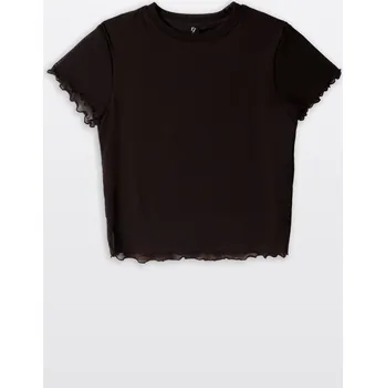 Dívčí tričko Reporter Young | Dívčí hnědá SLIM halenka z síťoviny s topem - Barva HNĚDÁ, Velikost 164 261-0440G-05-720-1