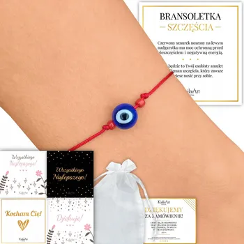 Náramek Náramek červená šňůrka kabala Hvězdička