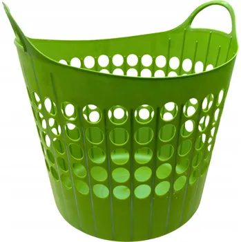 Koš na prádlo ELASTICKÝ KOŠ NA PRÁDLO UNIVERZÁLNÍ 26L ZELENÝ MALÝ PEVNÝ PVC