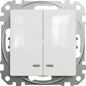 vypínač Dvojitý vypínač klasický Schneider Electric SDD111105L bílý