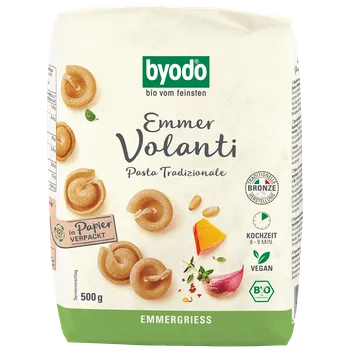 Hotové jídlo Byodo Volanti z dvouzrnkové pšenice 500 g bio BIO VEGAN Množství: 1 ks
