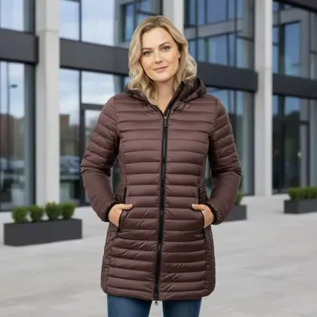 Dámská casual bunda Dámský vínový zimní kabát Bilin 985