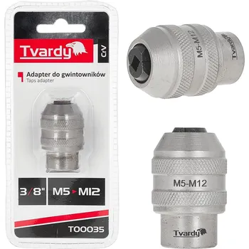 Závitořezný nástroj Adaptér na závitníky 3/8" M5–M12 CrV TVARDY, Geko T00035