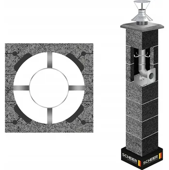 Komín Systémový komín Scheier turbo komínový systém fi 80 10 m, sada pro plyn ocel