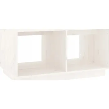 Konferenční stolek Konferenční stolek dřevěný borovice bílý 80x50x40 cm