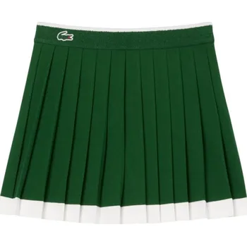 Dámské oblečení Dámská tenisová sukně Lacoste Ultra Dry Tennis Heritage Stretch Zelený (XL)