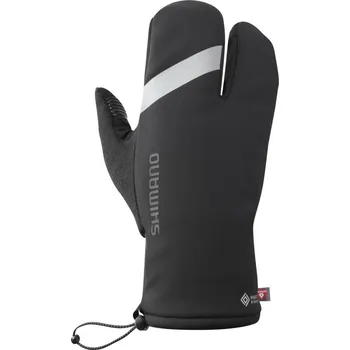Cyklistické rukavice SHIMANO Cyklistické rukavice dlouhoprsté - WINDSTOPPER PRIMALOFT 2x2 - černá L