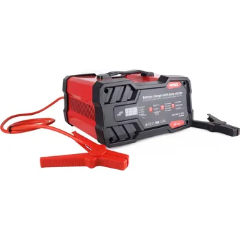 Nabíječka autobaterie AMIO (POLAND) | Nabíječka s funkcí Jump Start 12A 12/24V, 12V 75A, 02400
