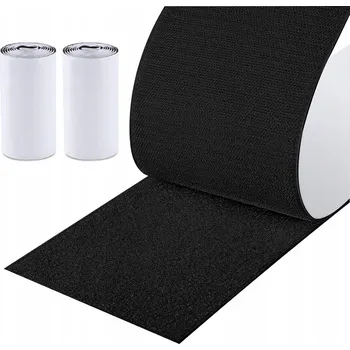 Zip Suchý zip samolepicí 10 cm ČERNÝ páska s lepidlem 5 m sada háček + smyčka