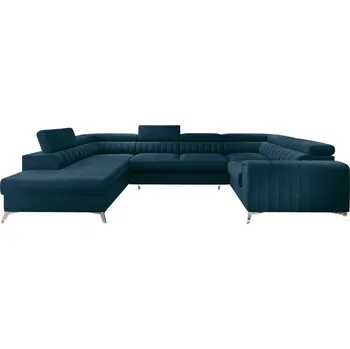 Sedací souprava Rohová sedací souprava levá ve tvaru písmene U pro každodenní spaní s mechanismem rozkládání typu delfín a úložným prostorem na lůžkoviny Louis - ELTAP nube 40 347x92 cm