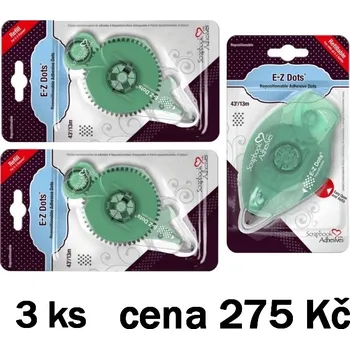 Kancelářské lepidlo Scrapbook Adhesives Roller snímatelné lepidlo kapky 8mmx13m (1ks) + náhradní náplň (2ks)