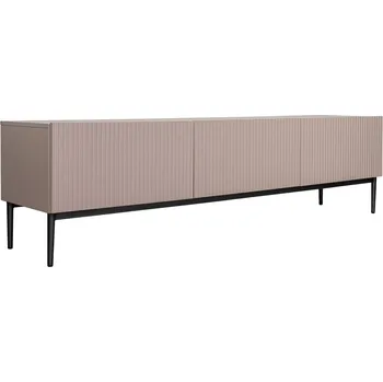 Televizní stolek TV stolek Nicole 200 - Meble Bogart Antická Růžová / Černá 200x53 cm