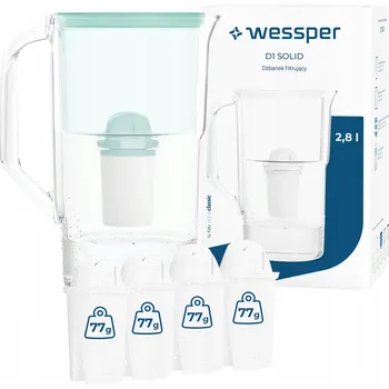 Filtrace vody Filtrační konvice Wessper D1 SOLID 2,8l mátová + 5x filtr