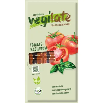 Čokoláda Vegilate Mandlová pochoutka rajčata a bazalka 85 g bio BIO VEGAN Množství: 1 ks