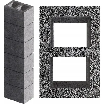 Komín Ventilační komín 10 m W2 36x24x24 komínový systém ventilace garáže 2 kanály