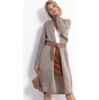 Dámský svetr TopMode Jemný midi kardigan s vlnou 576844