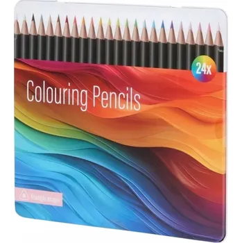 Pastelka Via Chasse - Trojúhelníkové PASTELKY - Plechová Krabička - 24 ks