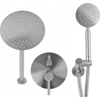 Sprchový set Sprchový set pod omítku STEELY R DEŠŤOVÁ SPRCHA kulatá Fala