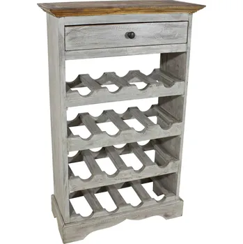 Stojan na víno Stojan na víno masivní mangovníkové dřevo 55 x 23 x 85 cm Hnědá244507