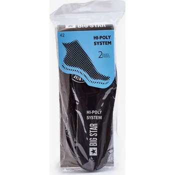 Pánské ponožky Vložky Do Obuví BIG STAR Memory Foam System 2 Páry Černé 36a