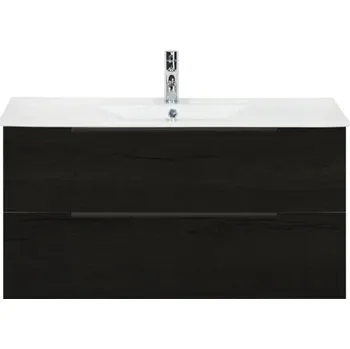 Koupelnový nábytek Koupelnová skříňka s umyvadlem Sanox Seville 100 cm dub černý