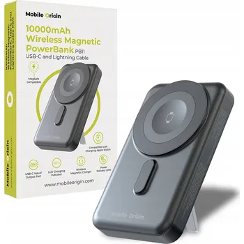 Powerbanka Mobile Origin Wireless Magnetic PowerBank 10000mAh, USB-C and Lightning