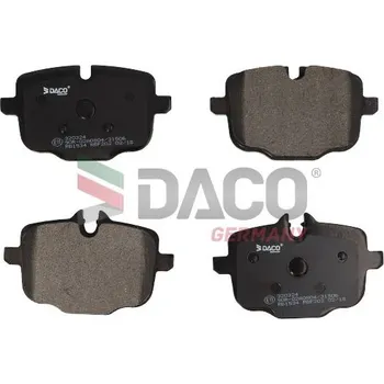 Brzdový systém Sada brzdových destiček, kotoučová brzda DACO GERMANY 320324