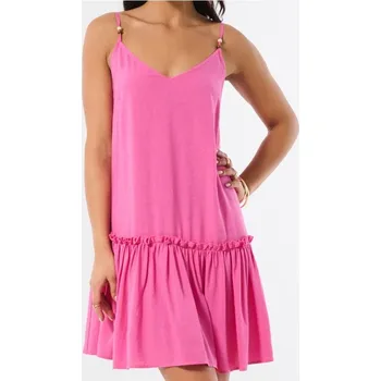 Dámské oblečení Sinsay - Viskózové mini šaty - růžová - 904AL-30X - 904AL-30X-L