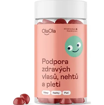 Přírodní produkt OlaOla Želé Podpora zdravých vlasů, nehtů a pleti, 60 želé bonbonů