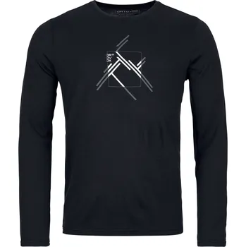 Pánské tričko Pánské Tričko Ortovox 185 Merino Mtn Cutout Long Sleeve Men's Barva: Black Raven, Velikost: XXL