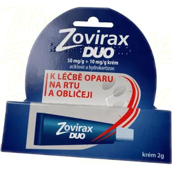 Lék na kožní problémy, vlasy a nehty Zovirax Duo 50mg/g+10mg/g crm.1x2g