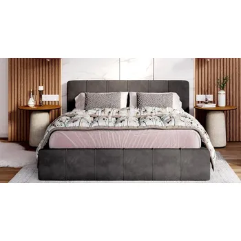 Postel Čalouněná postel FLORIDA 180x200 s kovovým zdvižným roštem GRAFIT