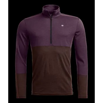 Ortovox 185 Rock'N'Wool Zip Neck Men's Barva: Dark Wild Berry, Velikost: XL
