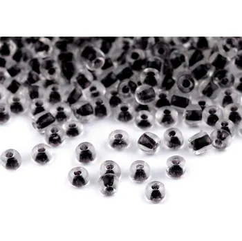 Rokajl 6/0 - 4 mm s průtahem, zářivé barvy, střední, 189 černá